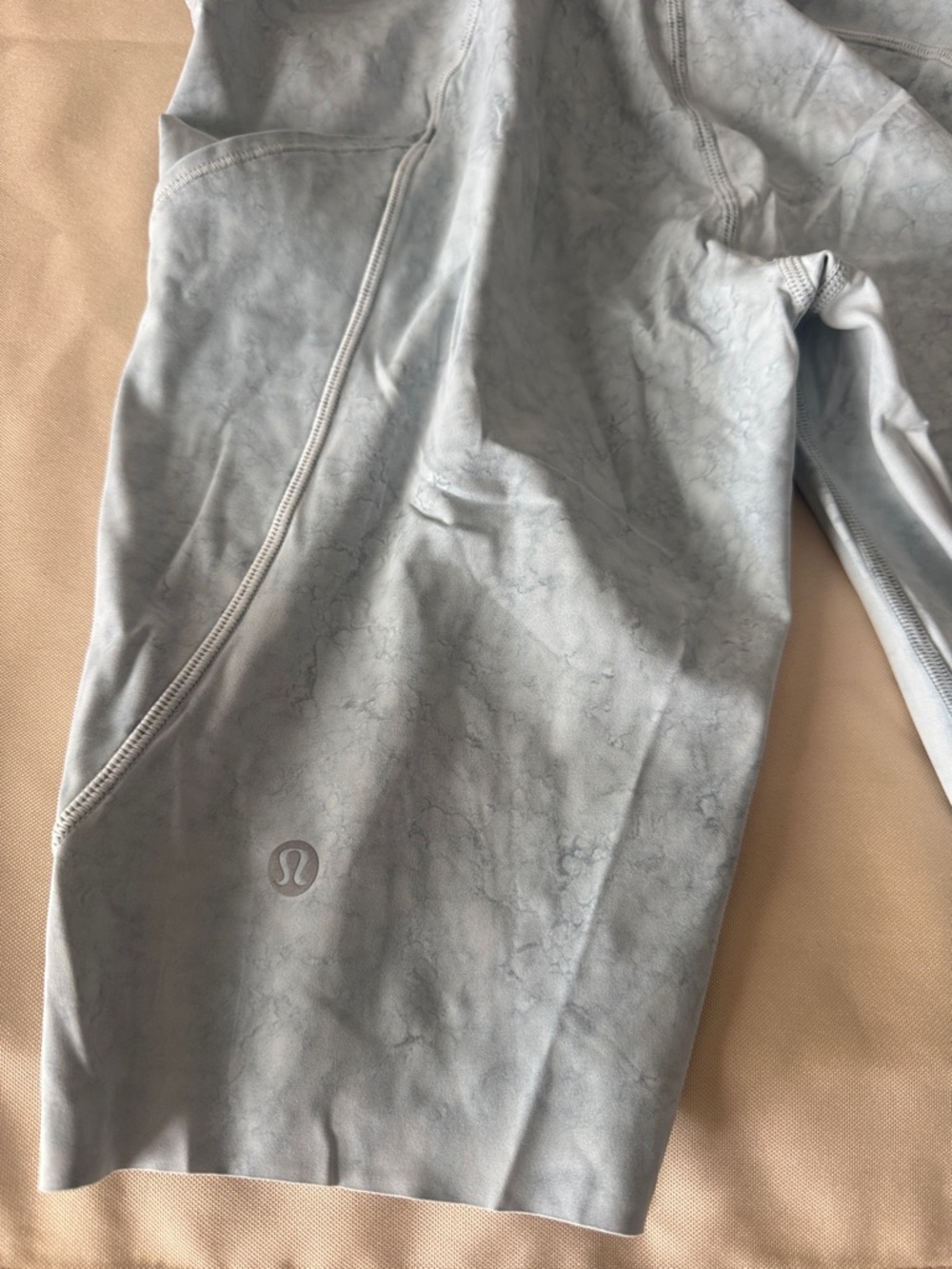 Lululemon Marble Light Blue Align High-Rise Biker Shorts
